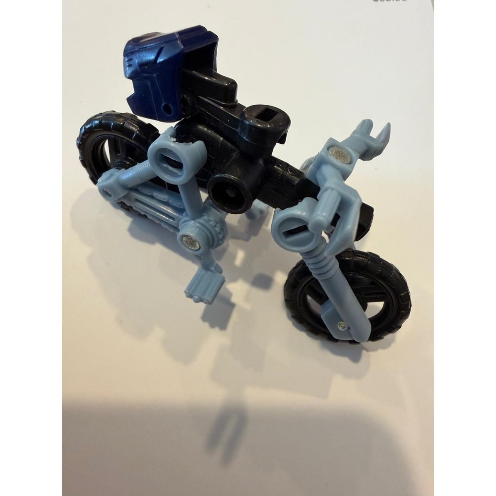 Galoob Z-Bots Motorcycle Vehicle Vintage 1990s Micro Robot Toy Black Blue